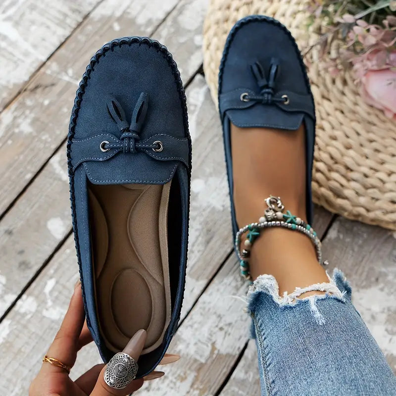 🔥Last Day 50% OFF🔥 Solid Color Flat Shoes, Lightweight, Anti-Slip, Breathable, Orthopedic, Casual, Plain Toe For Women