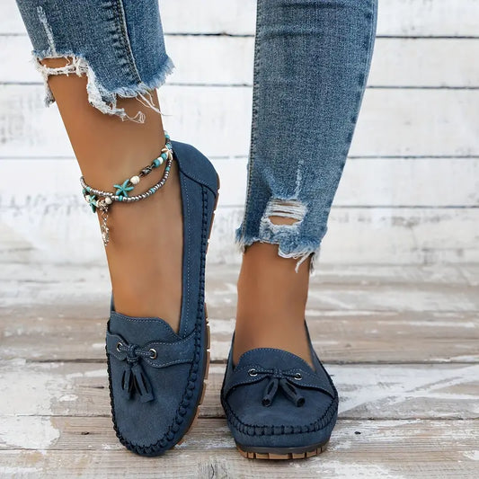 🔥Last Day 50% OFF🔥 Solid Color Flat Shoes, Lightweight, Anti-Slip, Breathable, Orthopedic, Casual, Plain Toe For Women